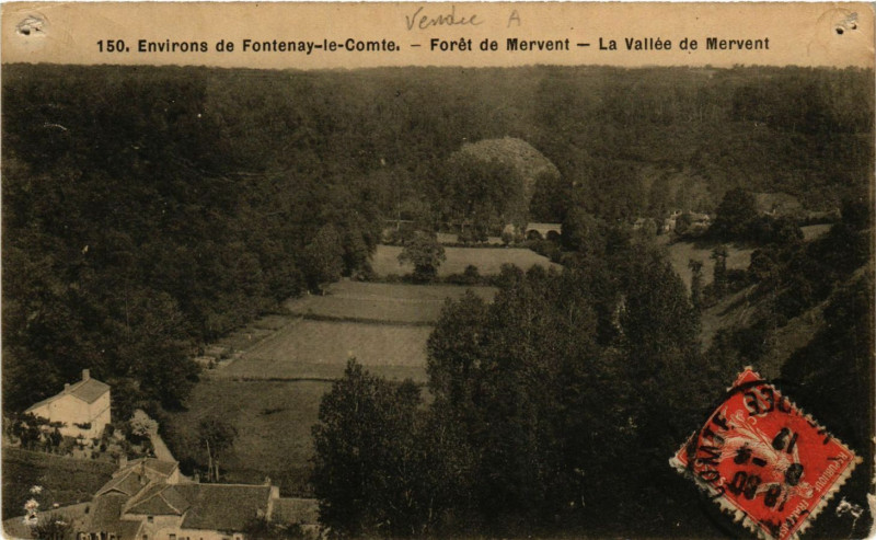 Carte postale ancienne Fontenay-le-Comte - Env. - Foret de Mervent - La Vallée à Fontenay-le-Comte