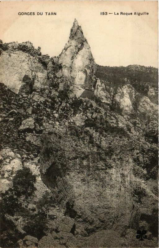 Carte postale ancienne Gorges du Tran - La Roque Aiguille