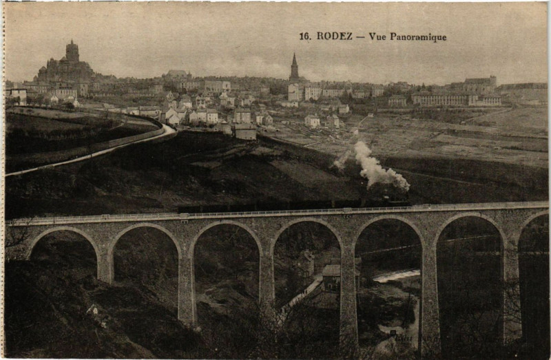 Carte postale ancienne Rodez - Vue Panoramique