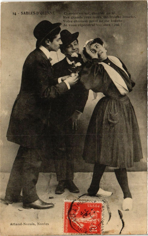 Carte postale ancienne Les Sables-d'Olonne - Folklore - Types aux Sables-d'Olonne