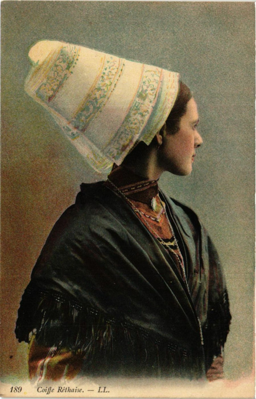 Carte postale ancienne Coiffe Réthaise - Folklore - Type