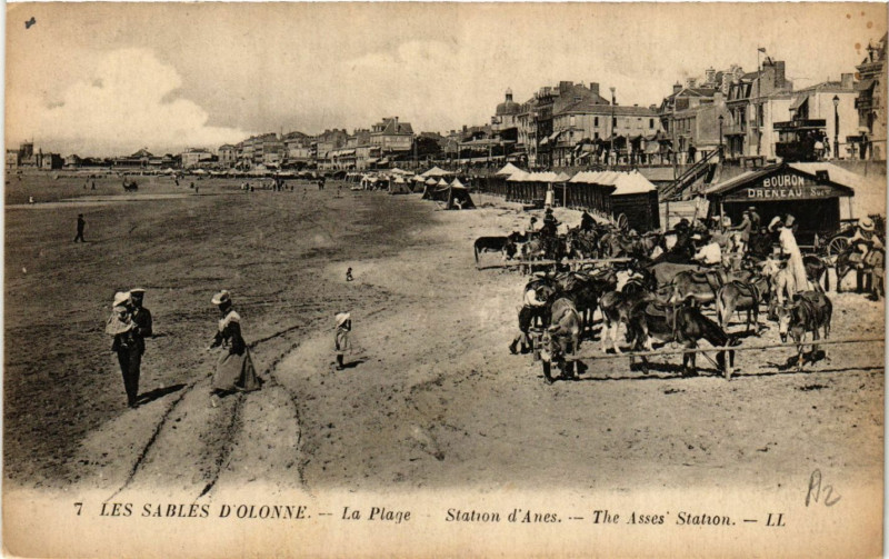 Carte postale ancienne Les Sables-d'Olonne - La Plage - Station d'Anes aux Sables-d'Olonne