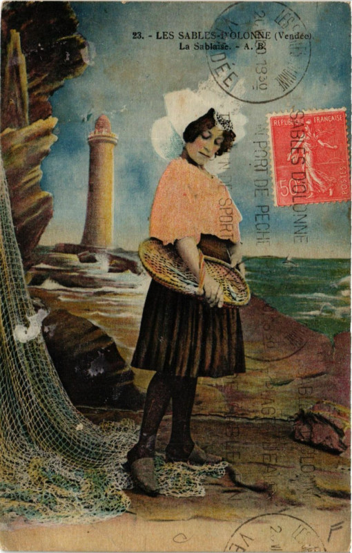 Carte postale ancienne Les Sables-d'Olonne - La Sablaise - Folklore aux Sables-d'Olonne