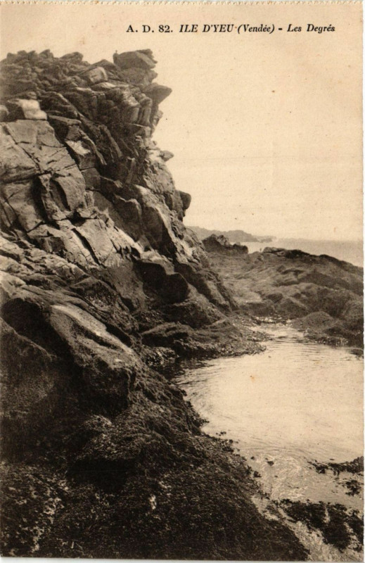Carte postale ancienne Ile-d'Yeu - Les Degrés