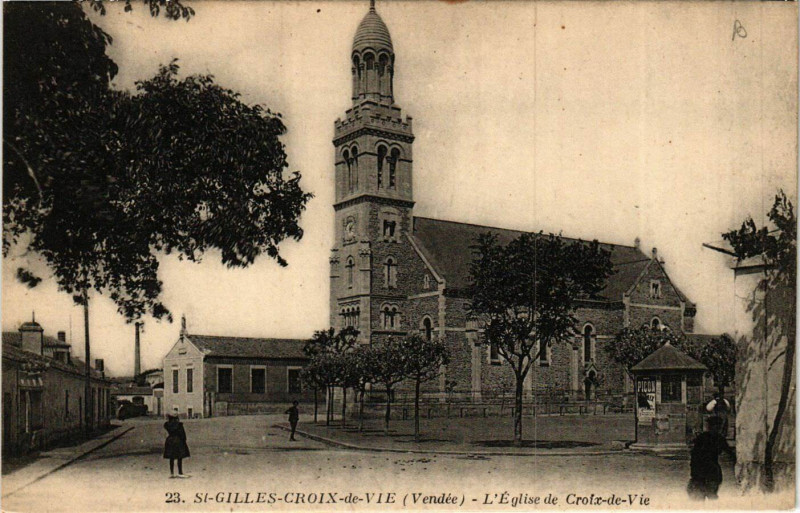 Carte postale ancienne Saint-Gilles-Croix-de-Vie - Eglise de Croix-de-Vie à Saint-Gilles-Croix-de-Vie