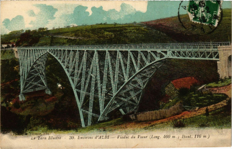 Carte postale ancienne Env. d'Albi - Viaduc du Viaur