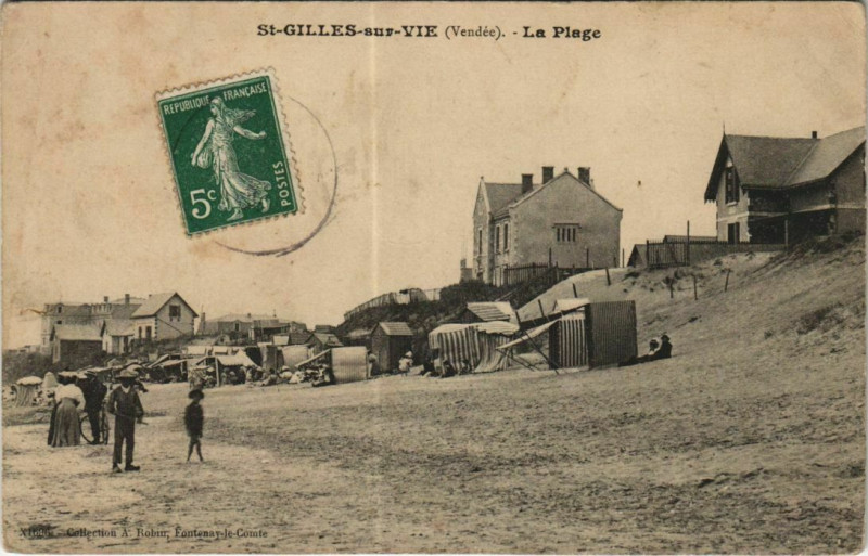 Carte postale ancienne Saint-Gilles-sur-Vie La Plage
