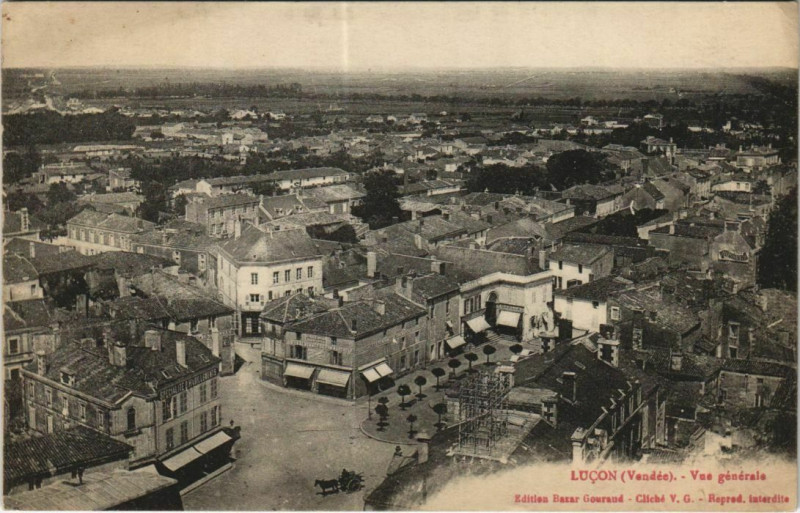 Carte postale ancienne Lucon Vue Generale à Luçon