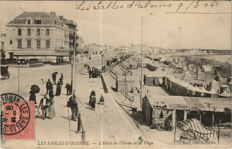 Carte postale ancienne Les Sables-D'Olonne L'Hotel de I'Ocean aux Sables-d'Olonne