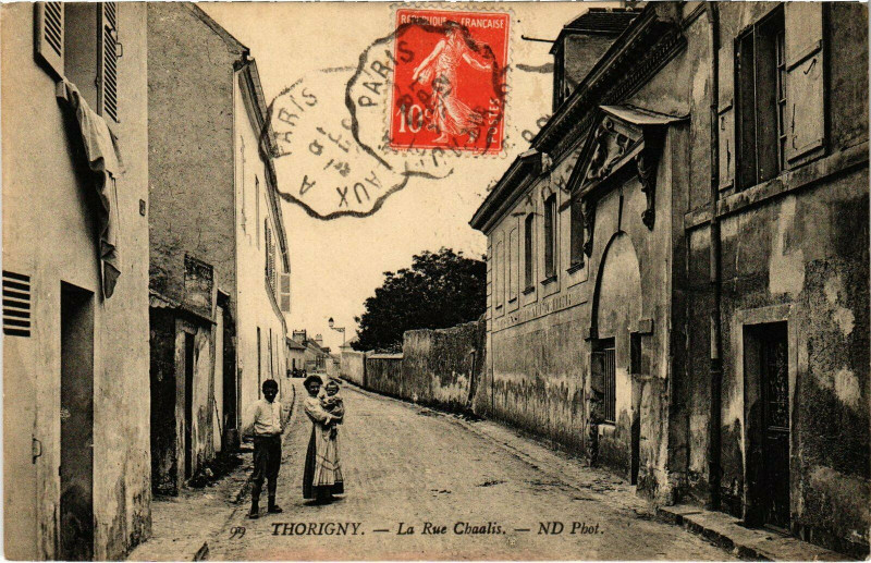 Carte postale ancienne Thorigny - La Rue Chaalis à Thorigny-sur-Marne