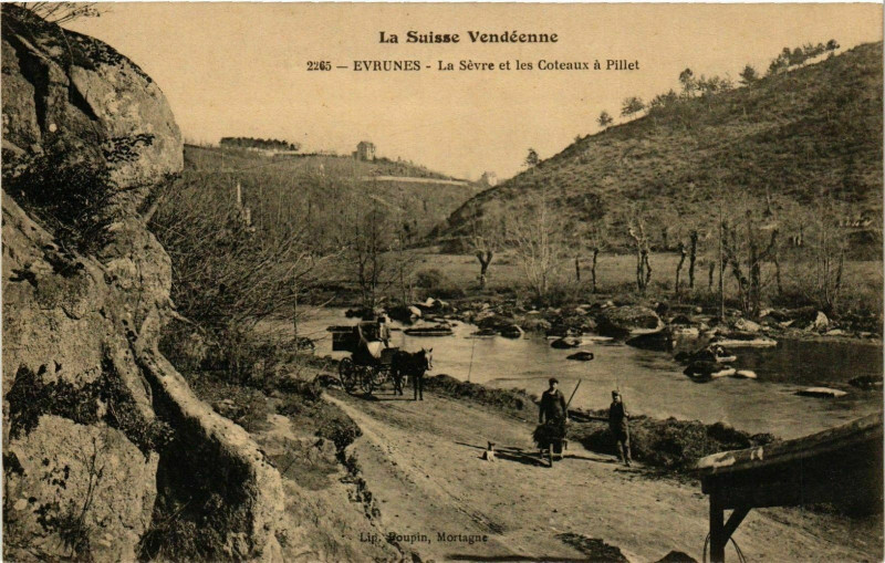 Carte postale ancienne Evrunes La Sevre et les Coteaux a Pillet