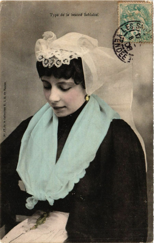 Carte postale ancienne Type de la beaute Sablaise