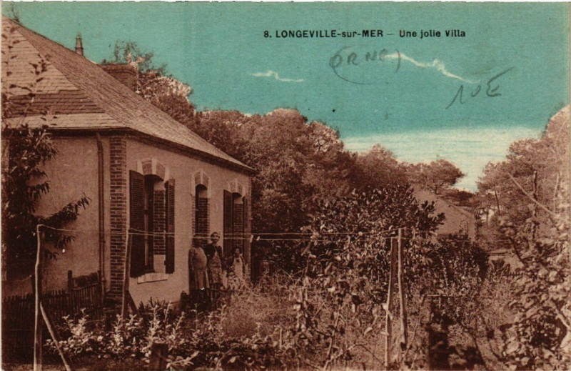 Carte postale ancienne Longeville-sur-Mer Une jolie Villa à Longeville-sur-Mer