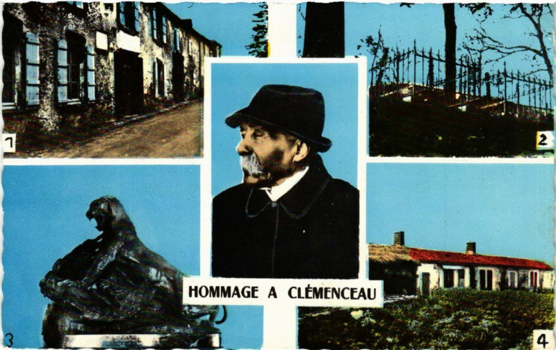 Carte postale ancienne Hommage a Clemenceau