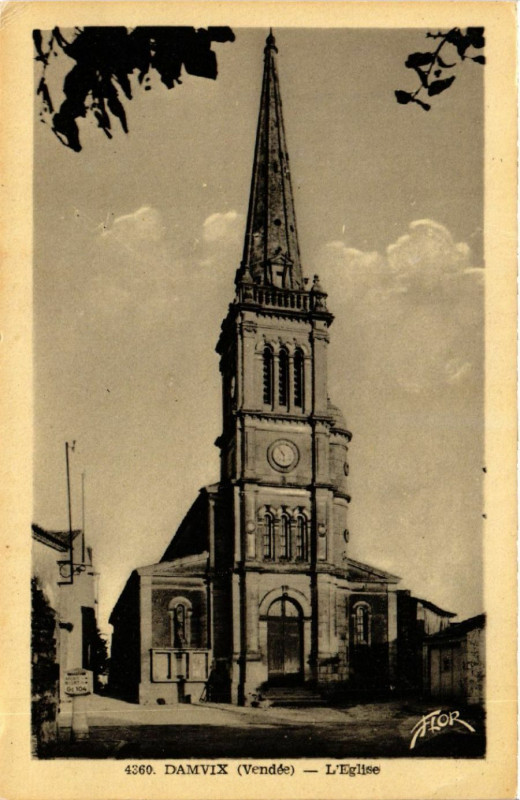 Carte postale ancienne Damvix L'Eglise à Damvix