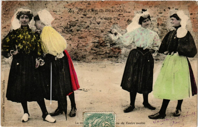 Carte postale ancienne Aux Sables-d'Olonne