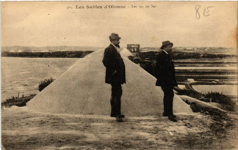 Carte postale ancienne Les Sables d'Olonne Les tas de Sel aux Sables-d'Olonne