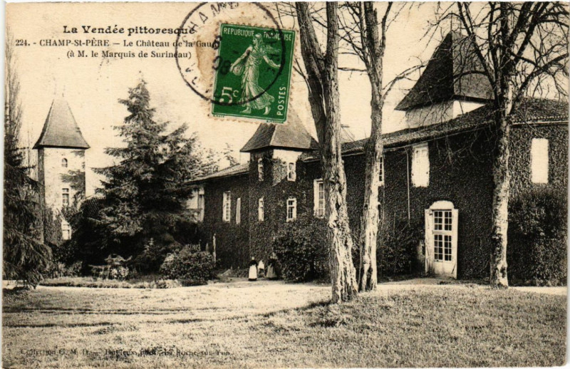 Carte postale ancienne Champ-Saint-Pere Le Chateau de la Gau ¦