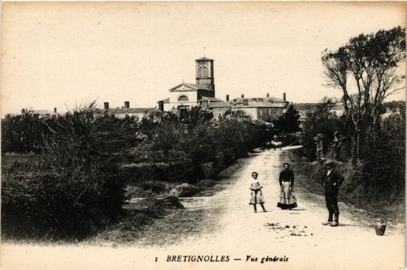 Carte postale ancienne Bretignolles - Vue générale
