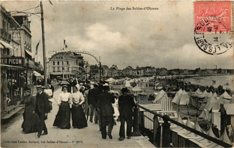 Carte postale ancienne La Plage des Sables-d'Olonne