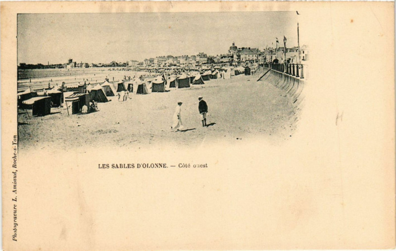 Carte postale ancienne Les Sables-d'Olonne - Cote ouest aux Sables-d'Olonne