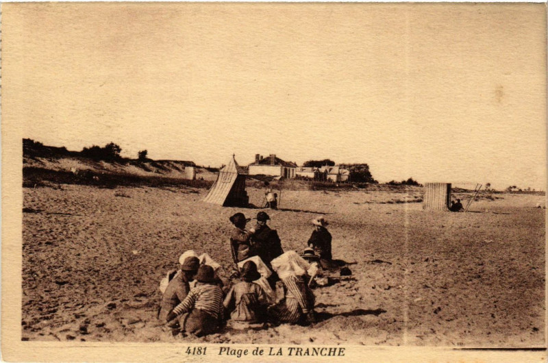 Carte postale ancienne Plage de la Tranche