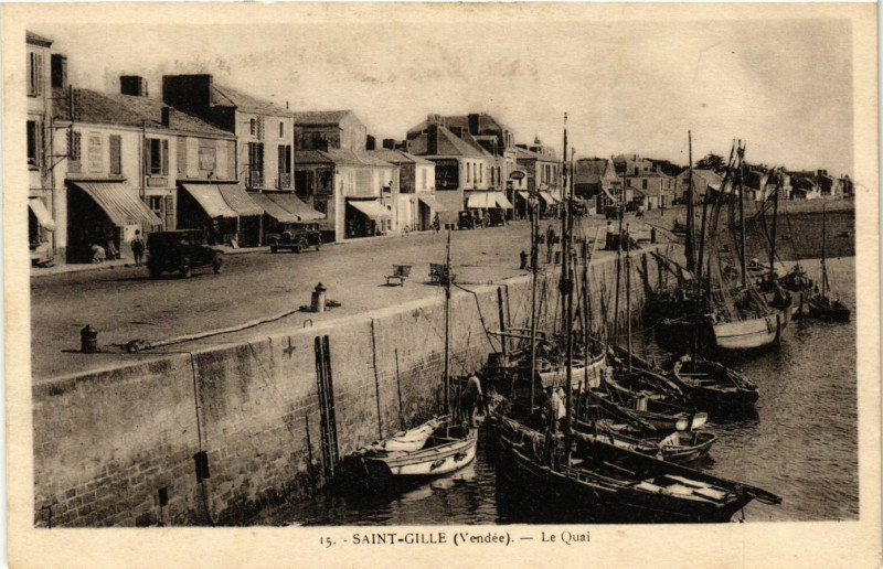 Carte postale ancienne Saint-Gille - Le Quai