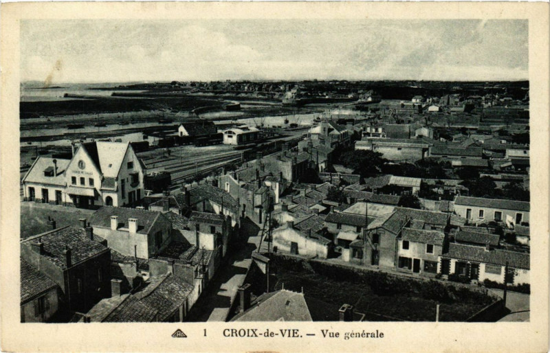 Carte postale ancienne Croix-de-Vie - Vue générale