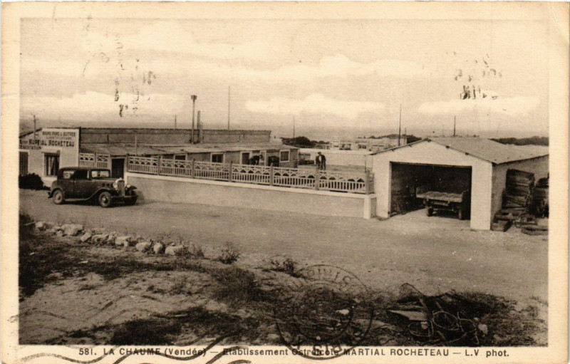 Carte postale ancienne La Chaume- Etabl. Ostrelcole Martial Rocheteau