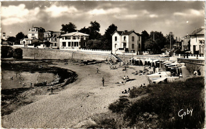 Carte postale ancienne Saint-Gilles-Croix-de-Vie - Plage de la Pelle a Porteau à Saint-Gilles-Croix-de-Vie