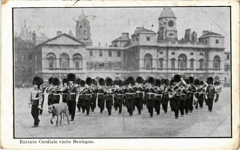Carte postale ancienne Entente Cordiale visite Boulogne