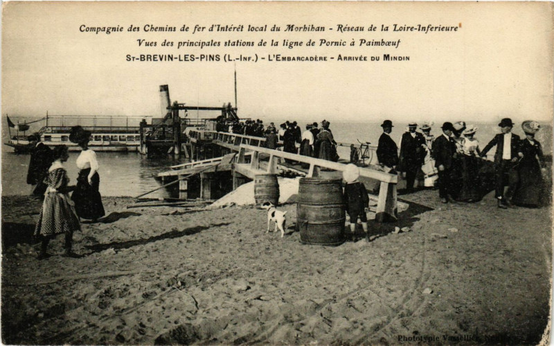 Carte postale ancienne Saint-Brevin-les-Pins - L'Embarcadere - Arrivée du Mindin