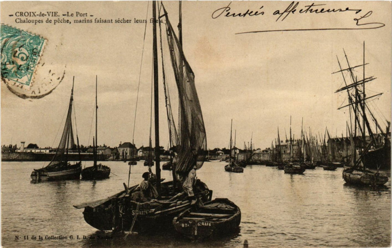 Carte postale ancienne Croix-de-Vie - Le Port