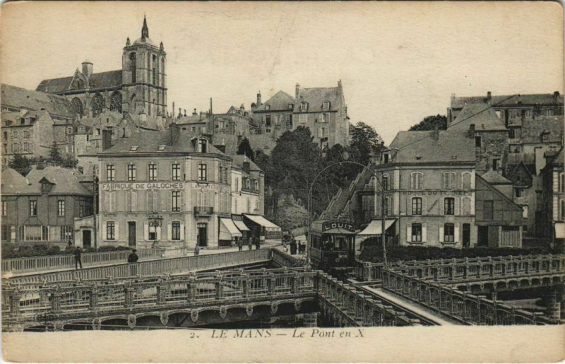 Carte postale ancienne Le Mans Le Pont au Mans