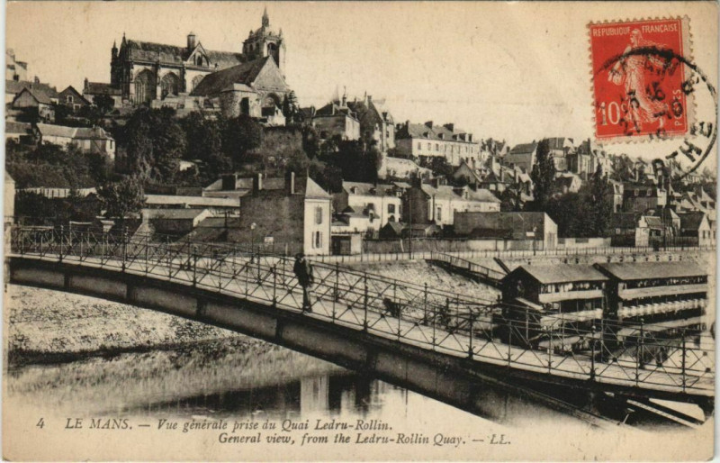 Carte postale ancienne Le Mans Vue Generaleprise du Quai au Mans