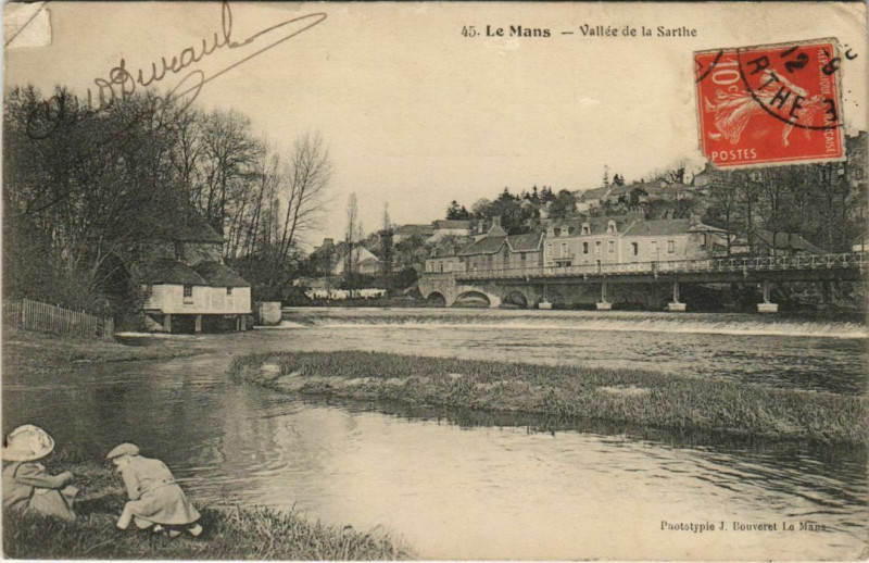 Carte postale ancienne Le Mans Vallée de la Sarthe au Mans
