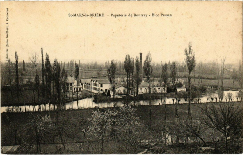Carte postale ancienne Saint-Mars-la-Biere - Papeterie de Bourray - Bloc Persan