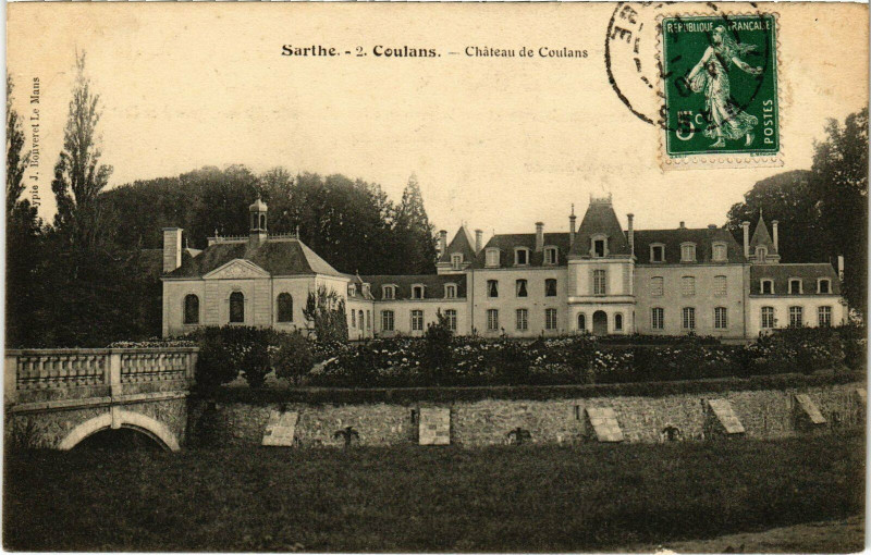 Carte postale ancienne Sarthe - Chateau de Coulans