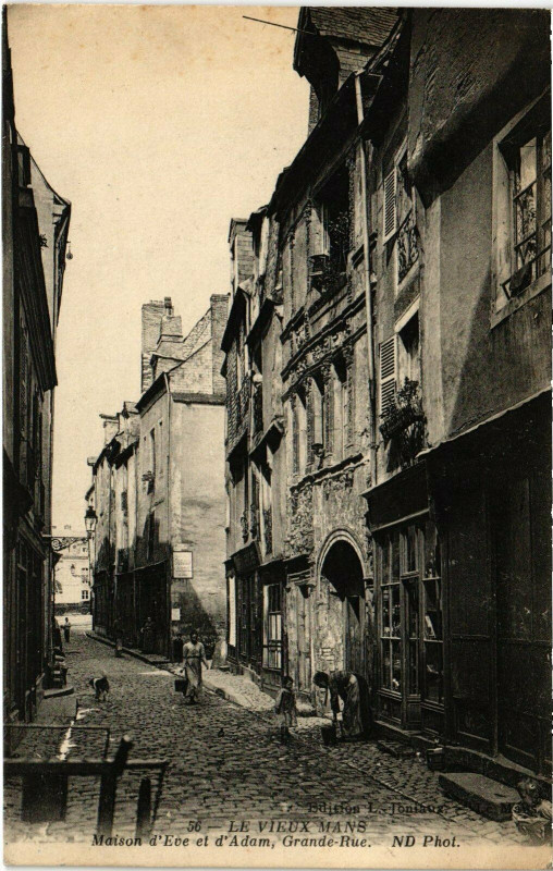 Carte postale ancienne Le vieux Mans - Maison d'Eve et d'Adam