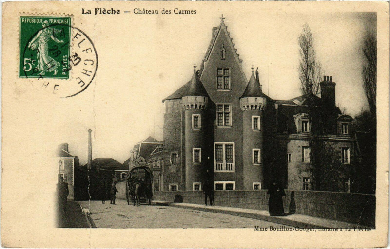 Carte postale ancienne La Fleche - Chateau des Carmes à La Flèche