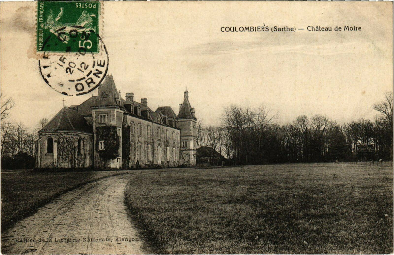 Carte postale ancienne Coulombiers - Chateau de Moire