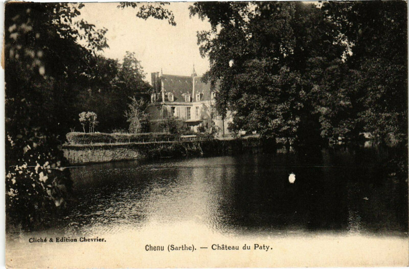 Carte postale ancienne Chenu - Chateau du Paty à Chenu