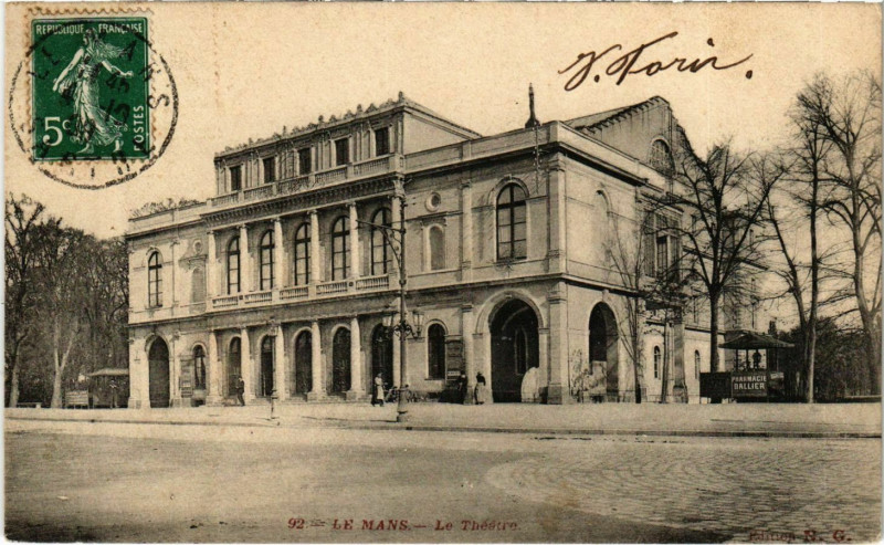 Carte postale ancienne Le Mans Le Théatre au Mans