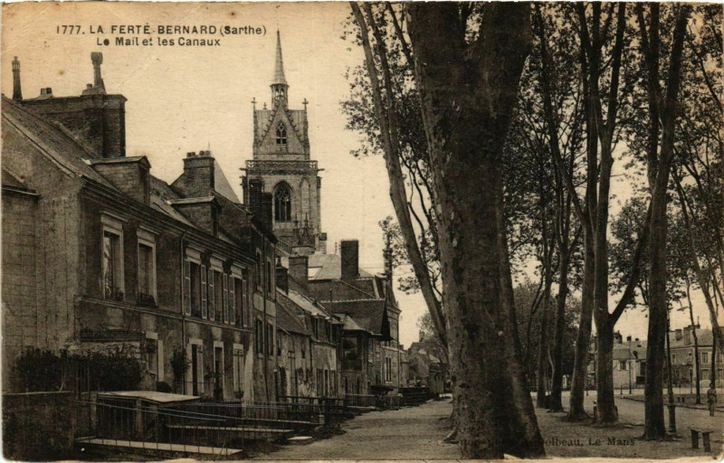 Carte postale ancienne La ferté Bernard Le Mailet Canaux à La Ferté-Bernard