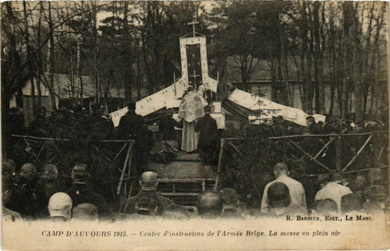 Carte postale ancienne Camp d'Auvours 1915.