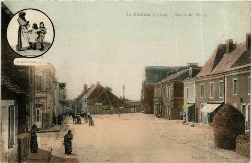 Carte postale ancienne La Bailleul Centre du Bourg
