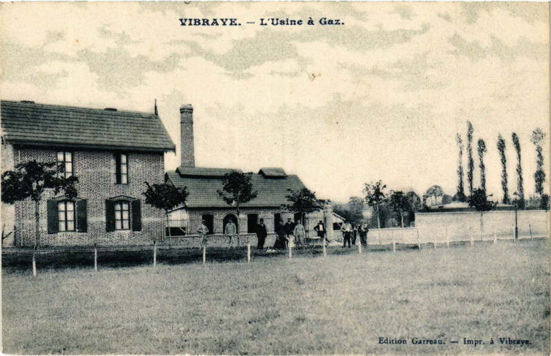 Carte postale ancienne Vibraye - L'Usine a Gaz à Vibraye