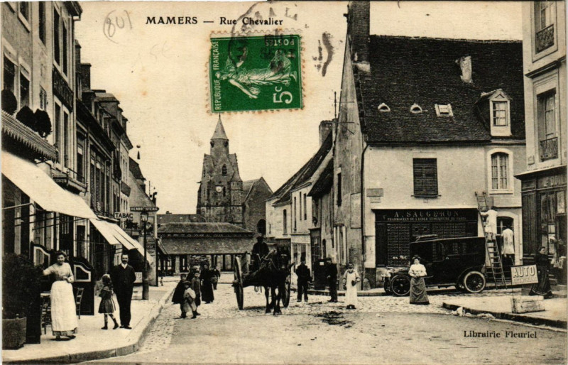Carte postale ancienne Mamers - Rue Chevalier à Mamers