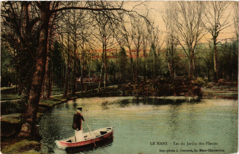 Carte postale ancienne Le Mans - Lac du Jardin des Plantes au Mans