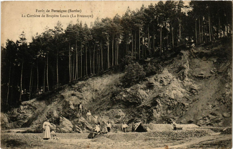 Carte postale ancienne Foret de Perseigne La Carriere de Bruyere Louis